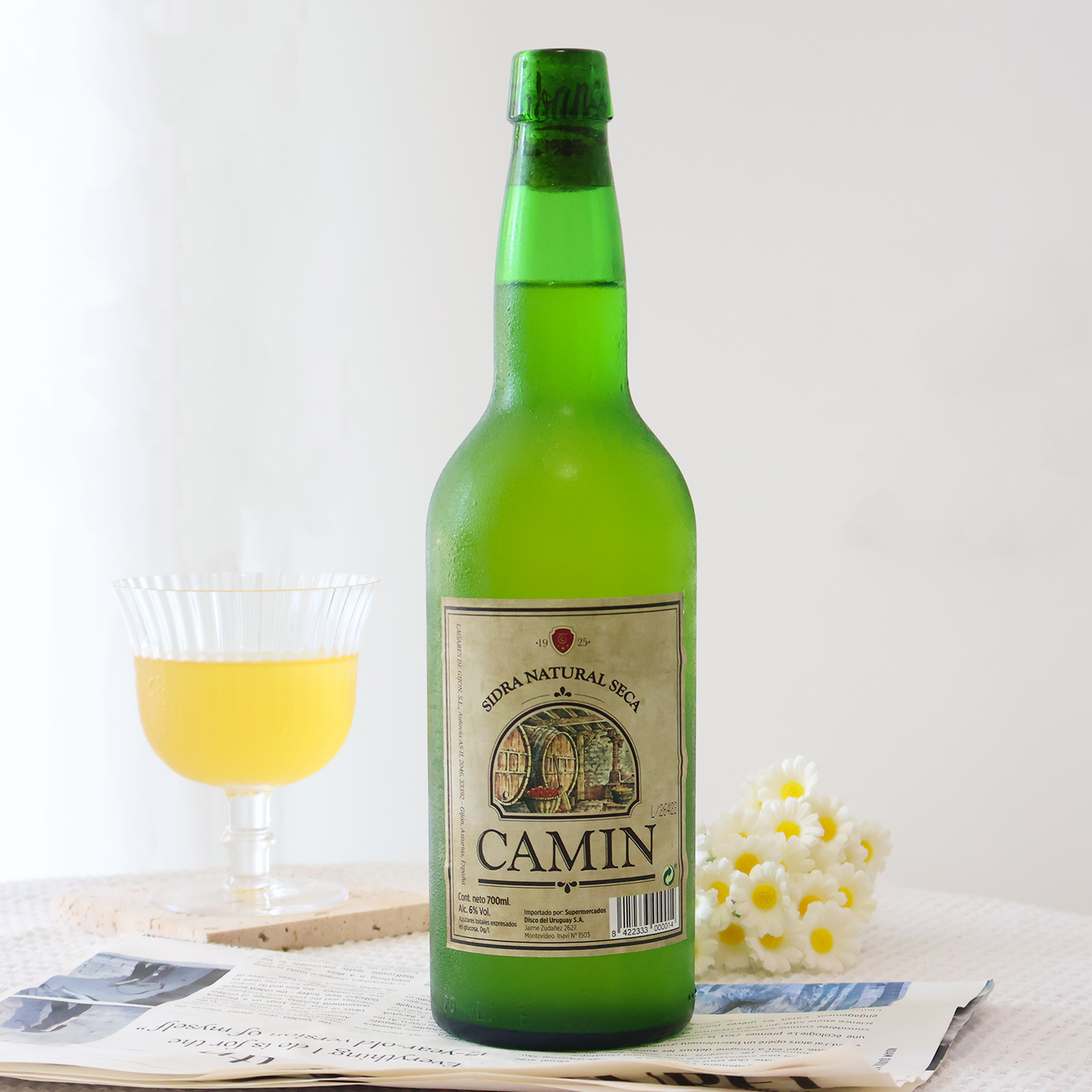 清冽干爽 西班牙进口自然苹果起泡酒低度微醺干白气泡cider西打酒