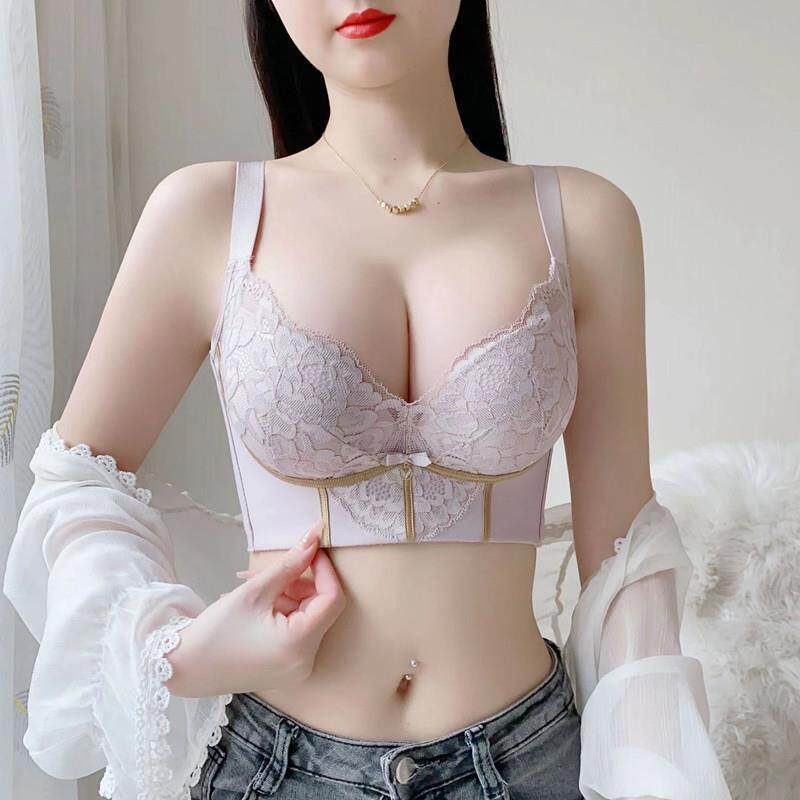 调整型内衣小胸显大上托聚拢收副乳文胸加厚防下垂外扩定型软钢圈