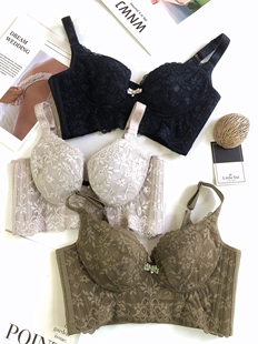 美容院无钢圈无海绵文胸纯棉薄款 防下垂矫正收副乳内衣聚拢调整型