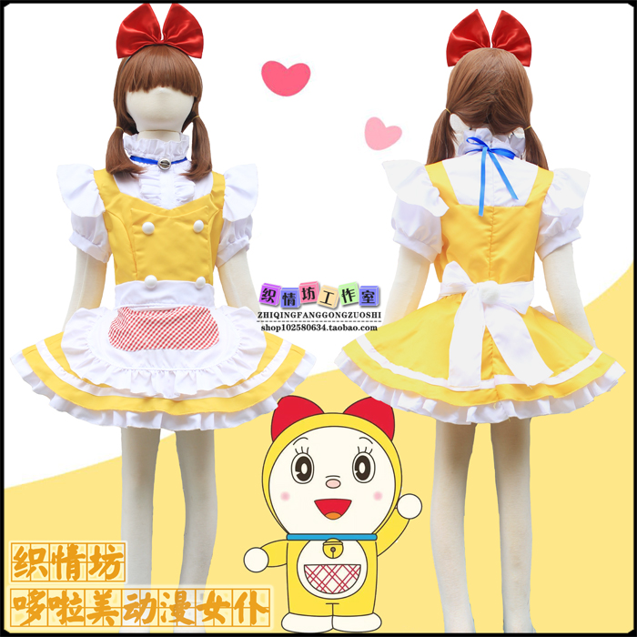 cos儿童装连衣裙哆啦美动漫女装