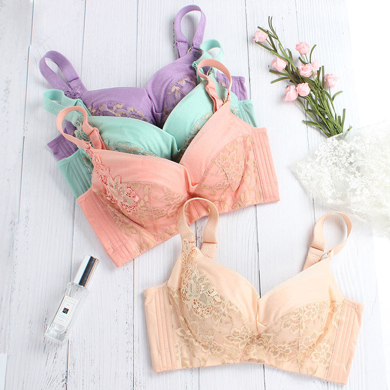 雪妮芳文胸上薄下厚b杯聚拢有钢圈性感调整型上托收副乳女士内衣