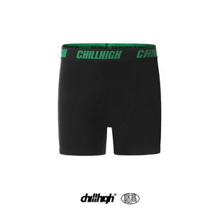 绿标腰头LOGO纯棉透气纯色平角内裤 ChillHigh 简约休闲基本款