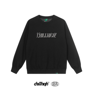 卫衣松弛感BOXY短宽版 ChillHigh秋高 基础款 美式 型 星星闪钻水钻