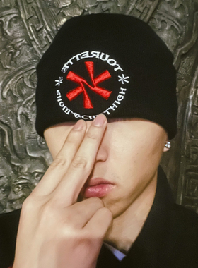 ChillHigh X 耶鸡音乐Shoul 联名限定刺绣针织帽保暖毛线帽男女