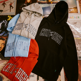 宽松刺绣连帽套头卫衣男女潮流 街头潮牌基础款 ChillHigh 秋冬美式