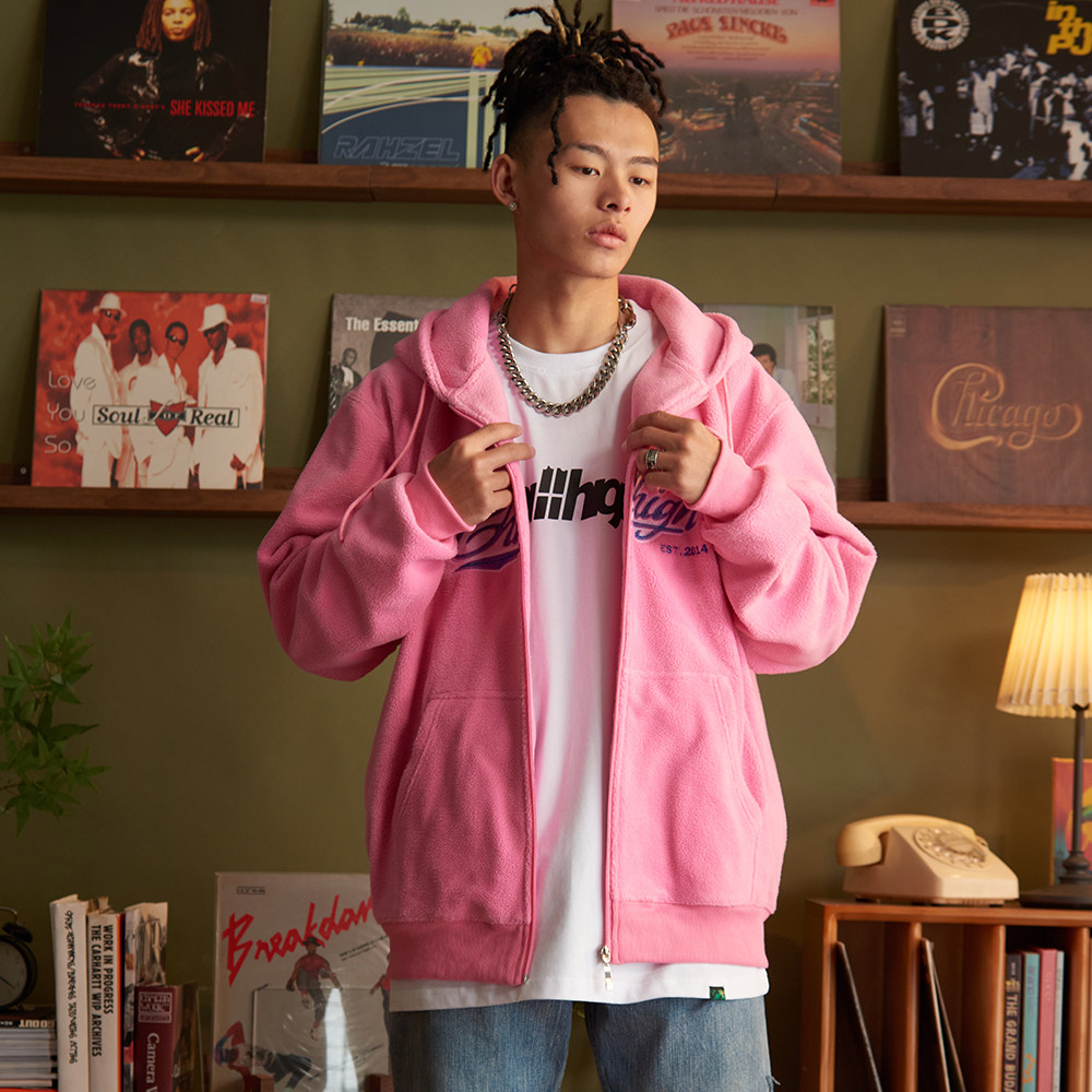 加绒加厚秋冬卫衣连帽开衫