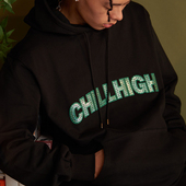 秋冬 Ghetto Diamond ChillHigh Hoodie刺绣珠片加绒经典 保暖卫衣