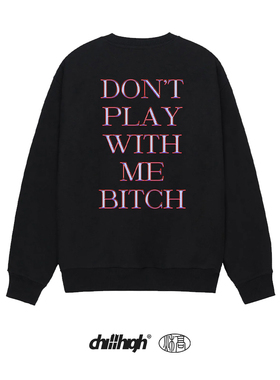 ChillHigh 表姐你要留意主题限定美式Boxy短宽宽松潮休闲圆领卫衣