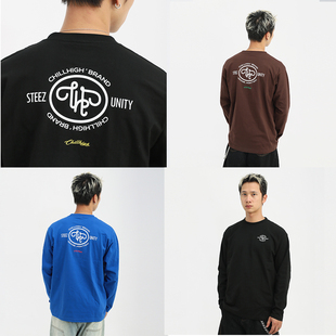 国潮宽松纯棉休闲上衣体恤长袖 ChillHigh 如意里 素 T恤 中国结元