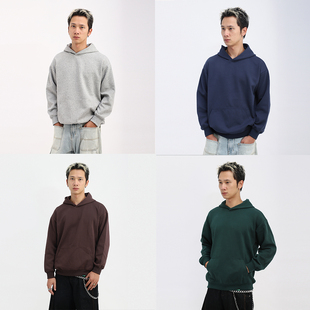 Fit潮连帽卫衣 Boxy短宽宽松纯色Classic ChillHigh C350CH美式