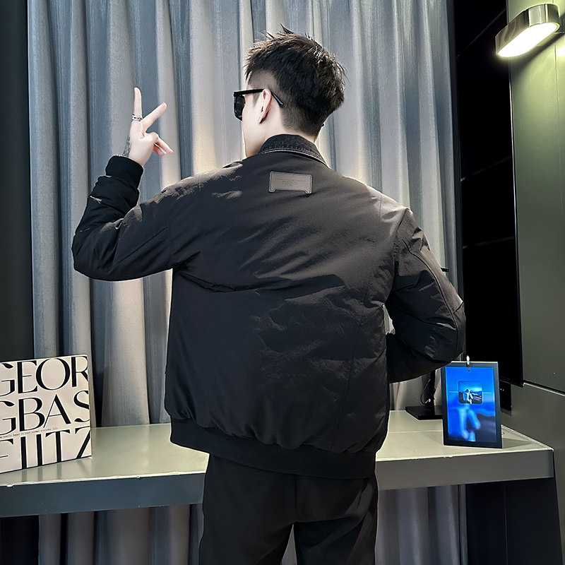 小伙2025冬装加厚设计男士棉衣外套F115-P138控178军绿色,男装棉衣,电商D313