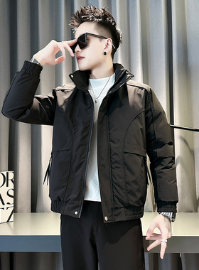 小伙风 2024冬装加厚男士棉衣外套  F79-P138 控178 黑色