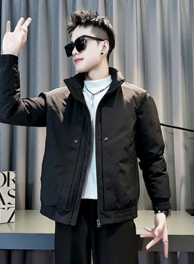 小伙 2025冬装加厚设计男士棉衣外套  F110-P138 控178 黑色