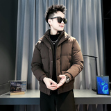 小伙2025冬装加厚设计男士皮棉衣外套F126-P138控178黑色，男装棉衣，电商D313
