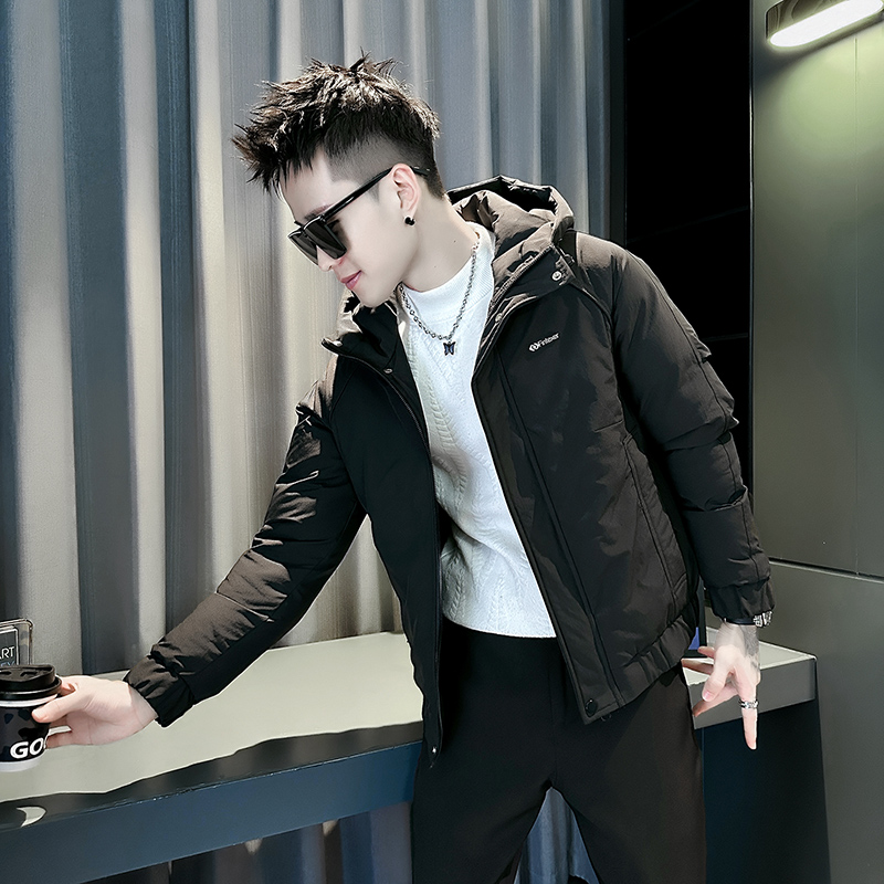 小伙2025冬装加厚设计男士皮棉衣外套F121-P138控178黑色，男装棉衣，电商D313