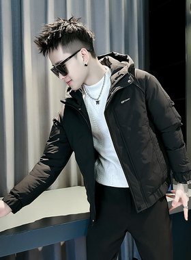 小伙 2025冬装加厚设计男士皮棉衣外套  F121-P138 控178 黑色