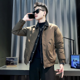 小伙2025冬装加厚设计男士皮棉衣外套F120-P148控188黑色，男装棉衣，电商D313