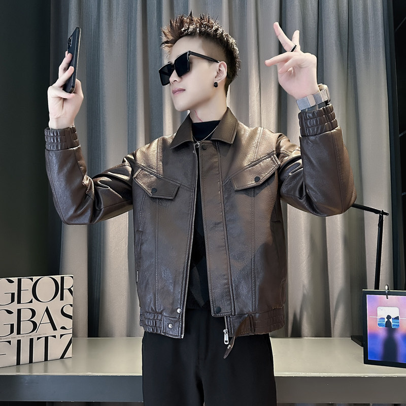 社会小伙秋冬男时尚夹克男外套J273-P128控168黑色,男装夹克,电商D313