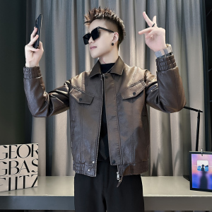 社会小伙秋冬男时尚夹克男外套J273-P128控168黑色