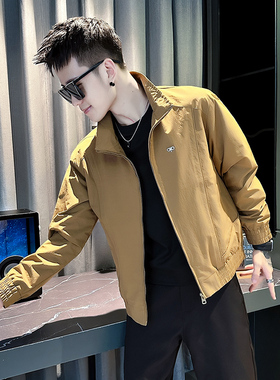 社会小伙 秋装新款男时尚夹克男外套  J231-P98 控138  黄色