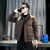 小伙2026冬装加厚设计男士皮棉衣外套F133-P138控178绿色，男装棉衣，电商D313