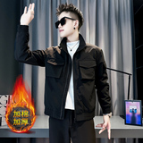 社会小伙新款男时尚夹克男外套J261-P98控148加棉P108，男装夹克，电商D313