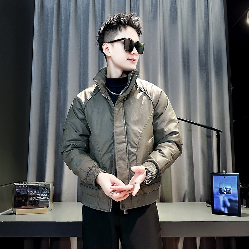 小伙2025冬装加厚设计男士皮棉衣外套F119-P148控188黑色,男装棉衣,电商D313