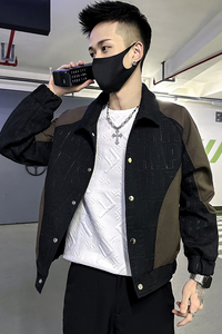 2023春装新款社会小伙修身夹克男外套 J66-P108 控148 白色图片