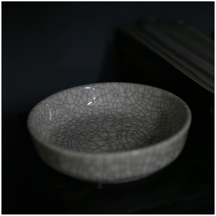 【白瓷开片壶承】潮州工夫茶 茶文化 开片裂釉 高温 裂纹 杯承