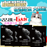 6包精灵猫水晶猫砂 大颗粒 3.8L*6除臭抗菌 普趣森水晶猫砂包邮