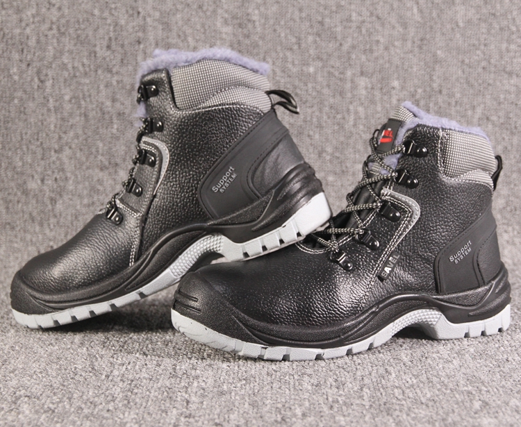 捡漏瑕疵真毛保暖冬季工作鞋防护鞋男士中帮包钢头安全劳保鞋耐油