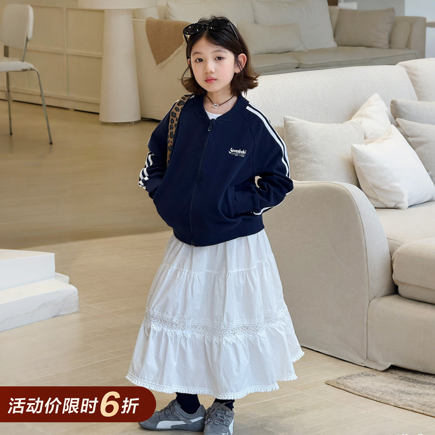 【亲子】柒号童仓女大童韩系运动外套春夏新款儿童休闲风棒球服潮