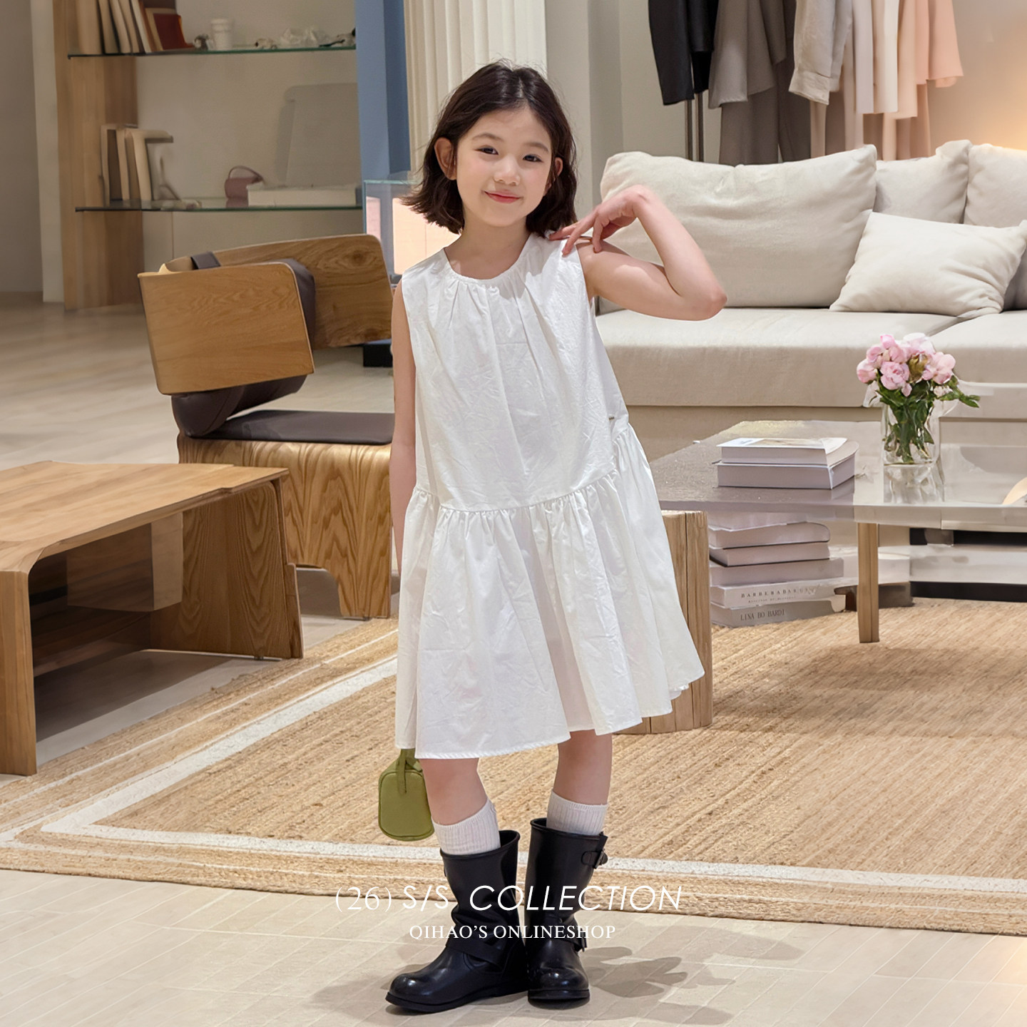 【亲子】柒号童仓女大童韩系减龄连衣裙夏装新款儿童洋气背心裙子