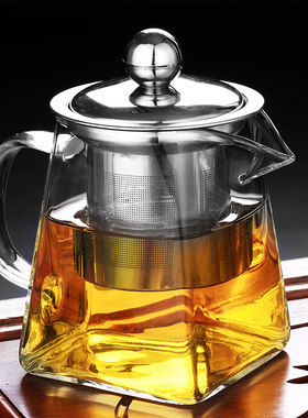 耐热功夫茶具大号玻璃泡茶四方隔