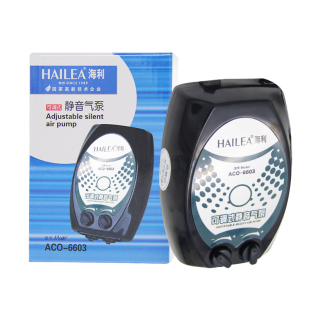 海利ACO-6604 6601 6602可调氧气泵增氧泵鱼缸增氧养鱼加氧泵水族
