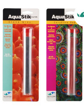 P牌胶土两只小鱼钢胶珊瑚胶水魔术胶 造景泥SPS胶钙藻色灰色114g