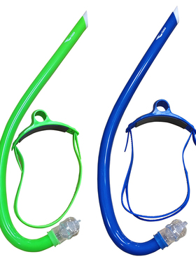 正品HOSA浩沙儿童青少年水下呼吸管蓝色绿色硅胶游泳队训练装备