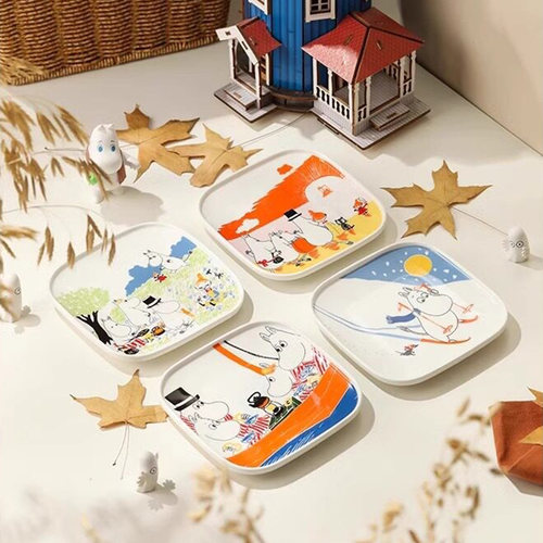 moomin姆明餐具四季之旅吐骨碟