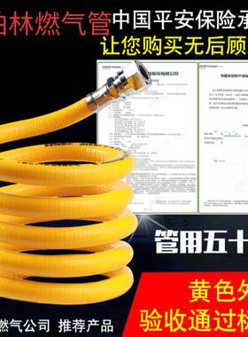 燃气管不锈钢波纹管液化气预埋管加工定制长度加厚铜接头燃气软管