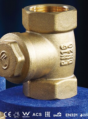黄铜止回阀旋启式大流量挂板式水泵管路逆止防倒流阀达柏林止回阀