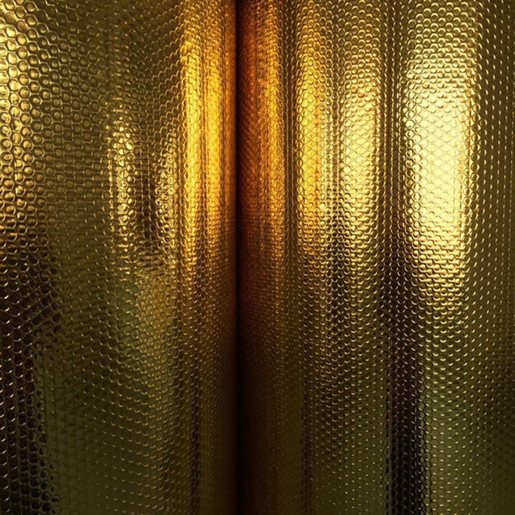 金色气泡镀铝箔气泡膜 复合镀铝膜原材料批发