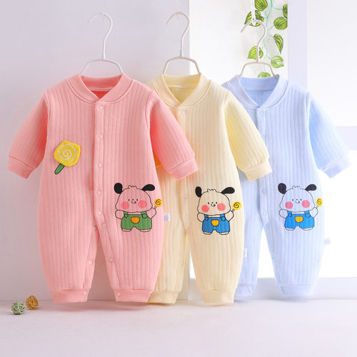 新生儿保暖长袖连体衣婴儿哈衣