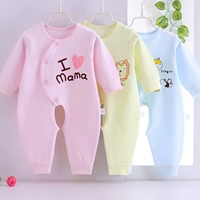 Quần áo trẻ sơ sinh Xiêm quần áo trẻ sơ sinh cotton Quần áo trẻ em nhà nam 0 nữ mùa xuân và mùa thu quần áo mùa đông 1 tuổi thu đông - Áo liền quần bodysuit cotton cho bé