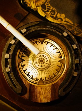 ogc小众复古雪茄烟灰缸美式马蹄客厅轻奢高端摆件潮流烟缸台球室