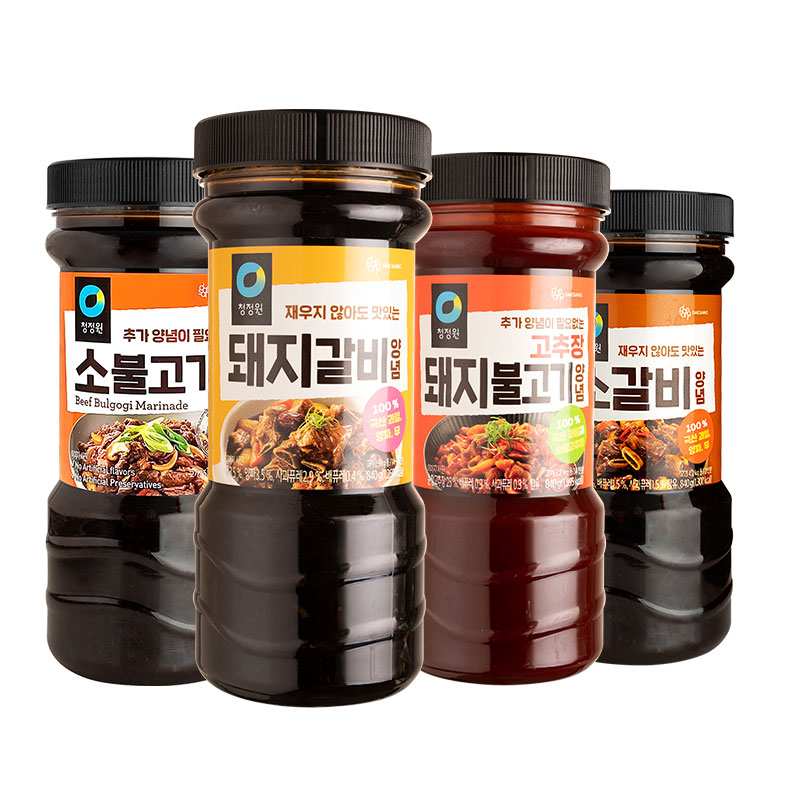 韩国进口清净园名家840g*12瓶烤肉酱猪肉排牛肉排酱韩式腌肉酱