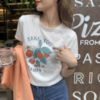 Летняя футболка, белый жакет, в корейском стиле, коллекция 2021