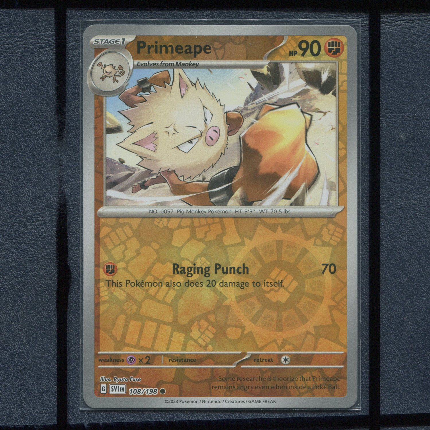 宝可梦美版英文版国际版 朱紫 火爆猴 SVI-108 反闪