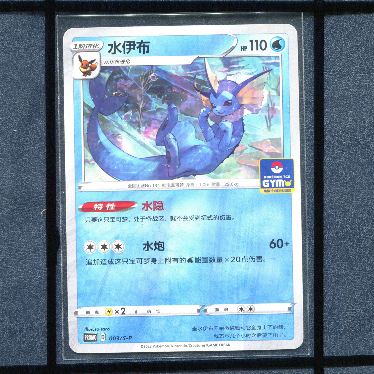 pokemon宝可梦 水伊布 PROMO-003/S-P 简中正版单卡推广卡剑盾