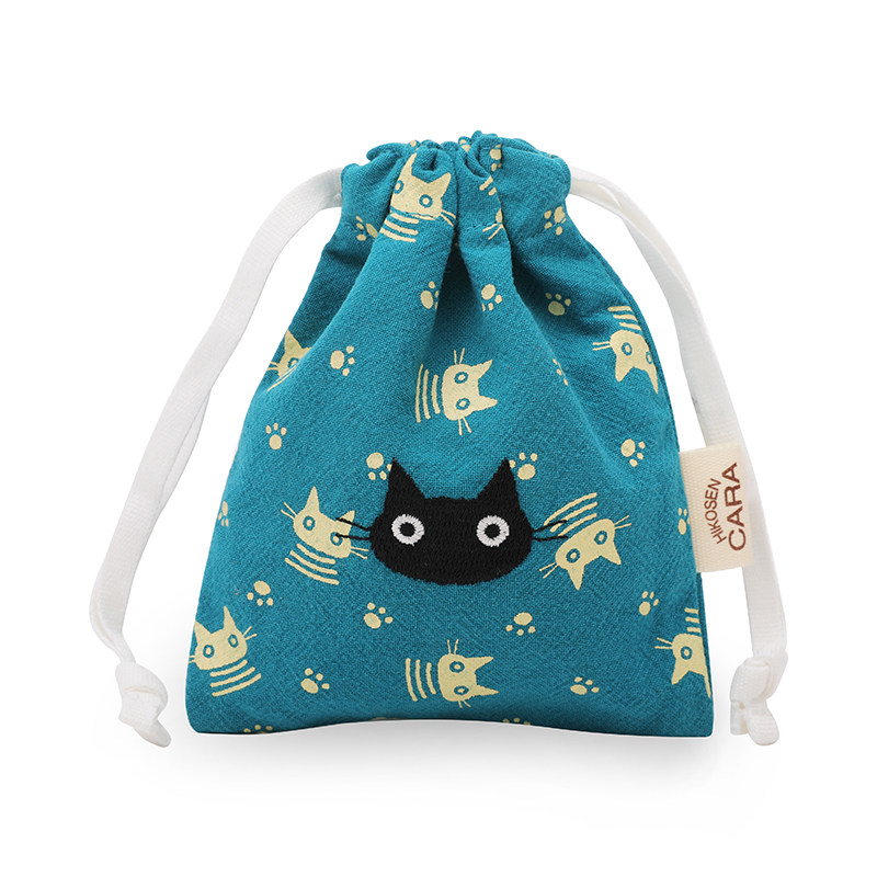 卡拉猫新品可爱刺绣口红U盘汽车钥匙抽绳收口迷你布包硬币零钱包,箱包皮具/热销女包/男包,钱包,淘宝优惠券,粉丝福利购,淘宝优惠卷