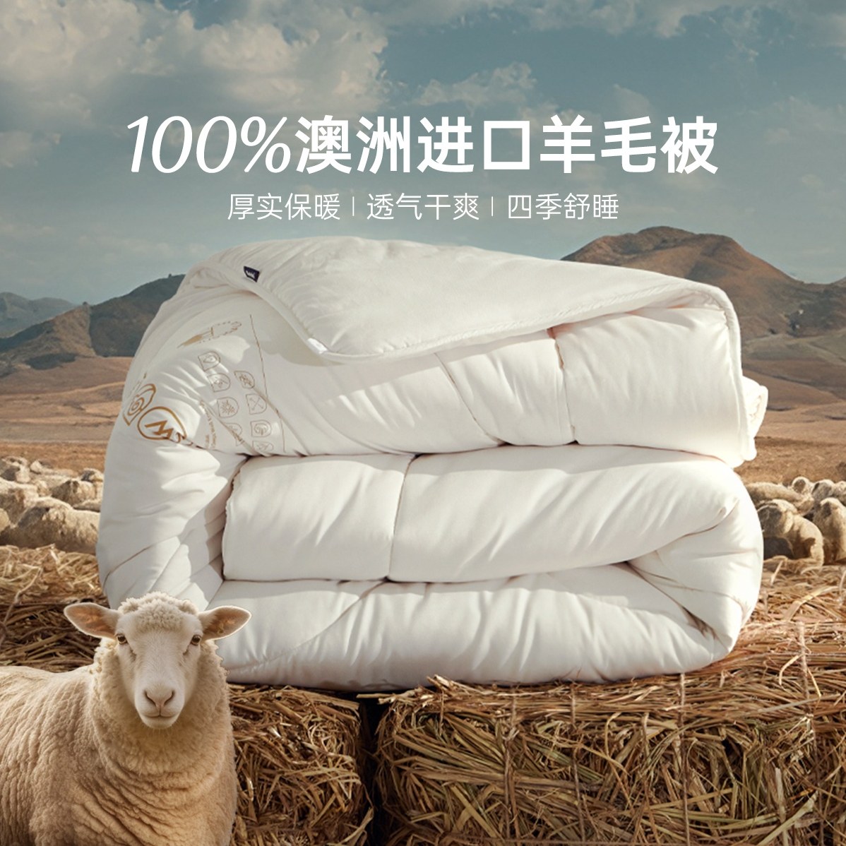 多喜爱被子被芯冬被羊毛被正品秋冬被加厚保暖100%羊毛冬被春秋被,床上用品,羊毛被/驼毛被,淘宝优惠券,粉丝福利购,淘宝优惠卷